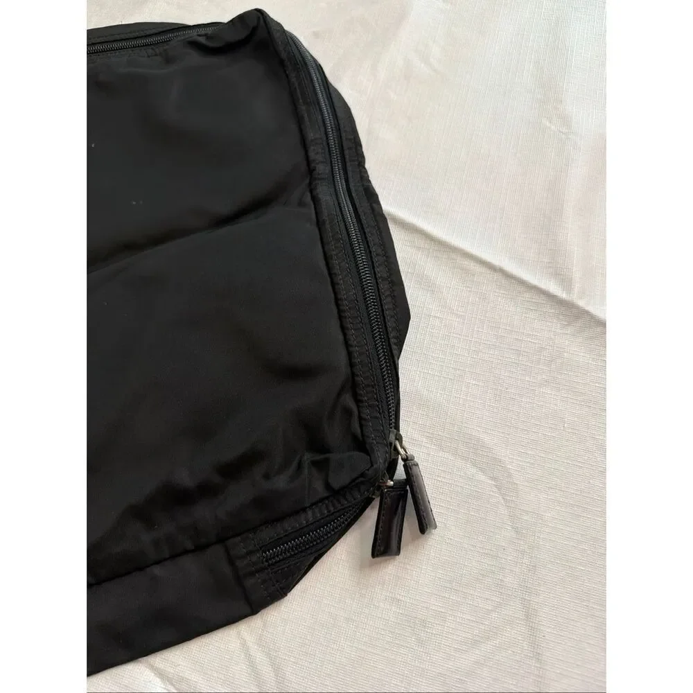 Prada Black Nylon Garment Bag Travel Suit Carrier Foldable Made In Italy